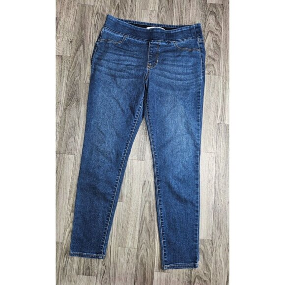 Old Navy Womens Size 0 Short Rockstar Skinny Pull On Denim Blue Jeans Jeggings - Picture 1 of 10